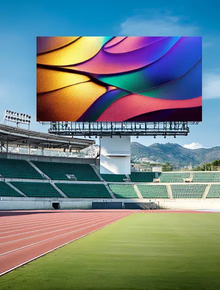 Large-format LED video wall designed to enhance the live stadium viewing experience