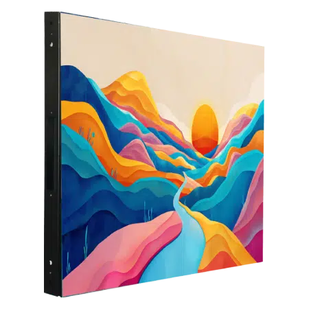 Rear cabinet view of an LED display panel with modular panel structure