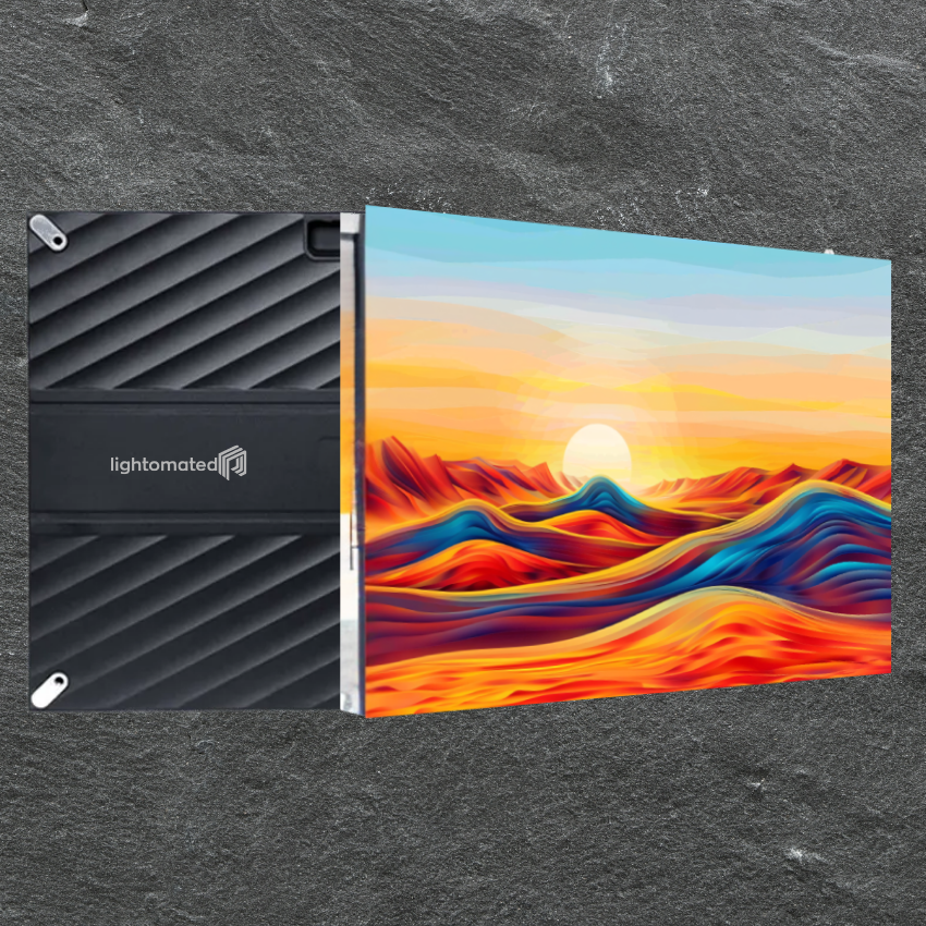 Indoor LED display Vivid Series showcasing high resolution colourful visuals with precision built panel design - Lightomated