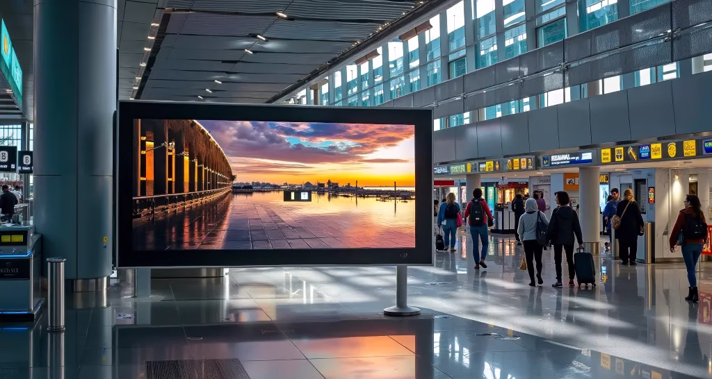 LED display solutions for airport terminals