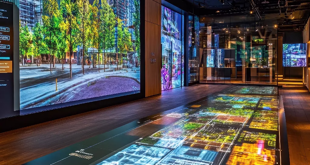 Digital video walls in urban spaces
