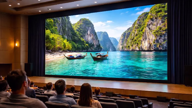 High Brightness for Clear Visibility of an Auditorium LED Display