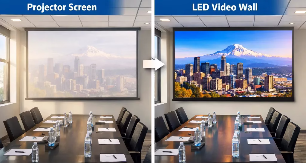 LED Video Wall vs Projector