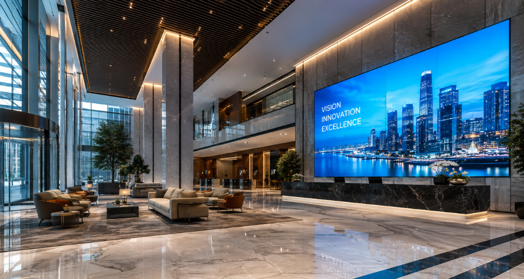 Indoor LED Video Wall for Corporate Lobby