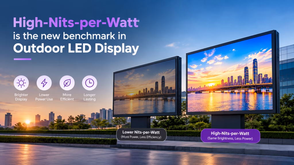 High-Nits-per-Watt Outdoor LED Display