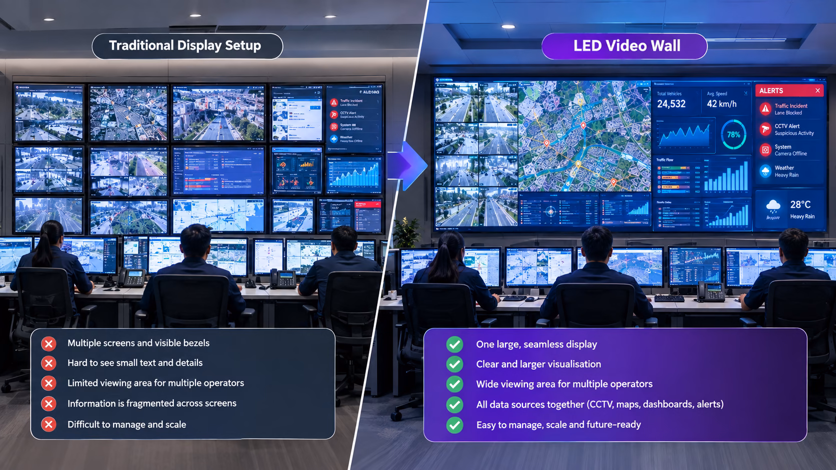 I’m looking for an LED Video Wall for my control room, what problems can it solve?