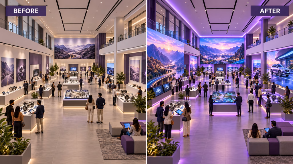 led video wall for Experience Centres